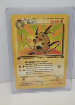 Raichu 29/62 1st Edition Rare Non-Holo Fossil Set Pokemon Card - Image 2