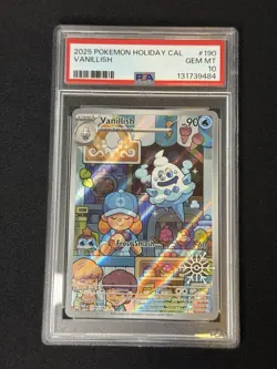 PSA 10 Vanillish 190/182 Holiday Calendar Stamped Low Pop Tcg Pokemon Promo - Image 1