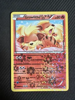 Growlithe RC4/RC25 Legendary Treasures: Radiant Collection Holo Pokemon TCG - Image 1