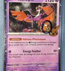 Pokemon TCG Fezandipiti Cosmo Holo w Rare Swirls 096/167 TWM 2024 Trick or Trade - Image 1