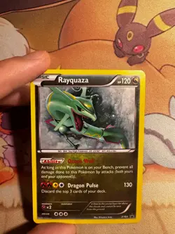 Pokemon Rayquaza XY64 Black Star Promo Holo HD Swirl Near Mint - Image 1