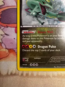 Pokemon Rayquaza XY64 Black Star Promo Holo HD Swirl Near Mint - Image 4