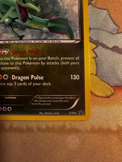 Pokemon Rayquaza XY64 Black Star Promo Holo HD Swirl Near Mint - Image 5