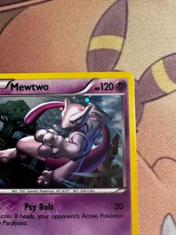Pokemon Mewtwo XY100 Black Star Promo HD SWIRL Near Mint - Image 3