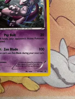 Pokemon Mewtwo XY100 Black Star Promo HD SWIRL Near Mint - Image 5