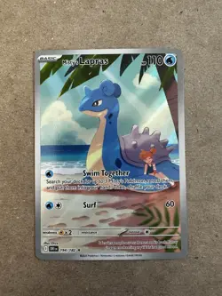 Pokemon TCG Misty's Lapras Destined Rivals 194/182 Illustration Rare NM New - Image 1