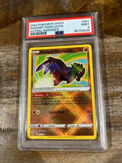 POKEMON 2022 Astral Radiance RADIANT HAWLUCHA #081 PSA 9 Mint RARE - Image 1
