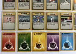 Complete Pokemon Base Set Trainer And Energy Set # 70-102/102 Total 33 Cards - Image 4