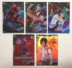 Lot of 5 Japanese Mobile Suit Gundam Arsenal Base Master Rare Card set - Image 1