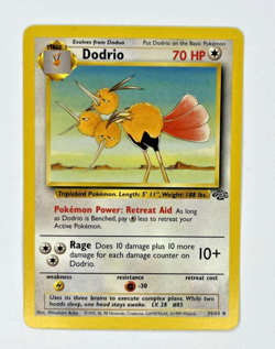 Pokemon TCG Dodrio Jungle Regular Uncommon Card 34/64 Vintage - Image 1