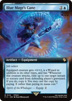 ~ Blue Mage's Cane (Extended Art) ~ NM ~ Commander: FINAL FANTASY ~ MTG ~ - Image 1