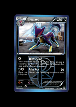 Pokemon 2012 Light Play Liepard 84/135 Plasma Storm Rare Card - Image 1