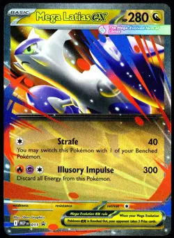 Pokemon TCG Mega Latias ex MEP 011 Mega Evolution Black Star Promo Card - LP - Image 1