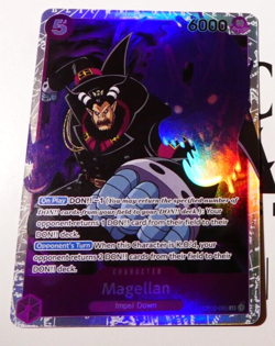 One Piece Card Game Carte Super Rare Holo Magellan OP02-085 English Mint - Image 1