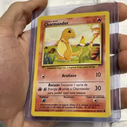 Pokemon CHARMANDER Card 46/102 Base Set NM SPANISH Common Unlimited WOTC Vintage - Image 2
