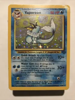WoTC 1999 Pokemon Water Blast Theme Deck Sealed Cards Only No Box Vaporeon Holo - Image 1