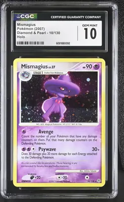 CGC 10 GEM MINT Mismagius 2007 Diamond & Pearl 10/130 Holo Pokemon Card - Image 1