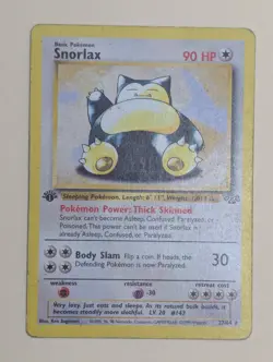 SNORLAX 27/64 Jungle 1st EDITION non-holo rare Pokemon TCG card - Image 1