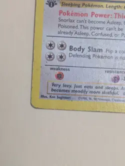 SNORLAX 27/64 Jungle 1st EDITION non-holo rare Pokemon TCG card - Image 2