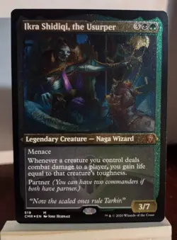 MTG Commander Legends Ikra Shidiqi the Usurper Foil Etched LP X1 Magic Gathering - Image 1