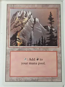 Mountain (A) - Revised Edition Core Set - Magic the Gathering MTG Nice! - Image 1