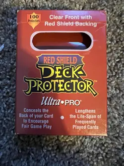 RARE Vintage 1997 Ultra Pro Red Shield Deck Protector 100 Sleeves Rembrandt - Image 1
