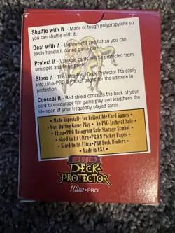 RARE Vintage 1997 Ultra Pro Red Shield Deck Protector 100 Sleeves Rembrandt - Image 2