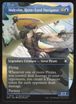 MTG Malcolm, Keen-Eyed Navigator Special Guests Regular Borderless Uncommon NM - Image 1