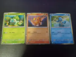 Bulbasaur Charmander Squirtle SVP046 047 048 Promo Lot Pokemon Holo NM 2023 151 - Image 1
