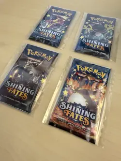 Lot of (4) POKEMON SHINING FATES TCG Sealed Booster Packs - Image 3