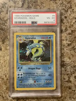 1999 Pokemon Base Set Gyarados Holo #6 PSA 4 - Image 1