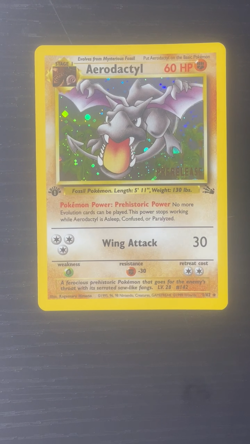 Pokemon TCG RARE COSMOS Aerodactyl Prerelease Promo Holo Foil Near Mint European - Image 2