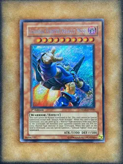 Yugioh Colossal Fighter/Assault Mode CRMS-EN000 Secret Rare 1st Ed LP - Image 1