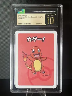 Charmander Old Maid 2019 CGC 10 PRISTINE GEM MINT Japanese Pokemon Playing Card - Image 1