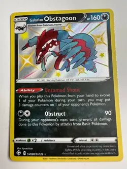 Galarian Obstagoon SV080/SV122 Shining Fates Pokemon card - Image 1