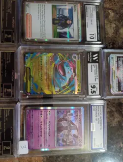 Pokemon TCG Lot of 7 Graded Cards, 4 CROWN, 1 CGC, 1 WCC, 1 AGS - Image 3