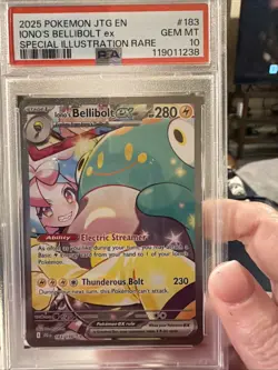 Pokemon TCG Iono's Bellibolt EX Holo Card 183/159 Journey Together - Image 1