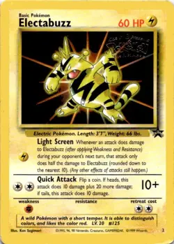 Electabuzz #2 WB Movie Black Star Promo Pokemon Card LP - Image 1