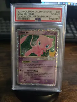 PSA 10 2021 Pokemon Celebrations Mew EX Holo Legend Maker Card #88 PSA 10 Gem M - Image 1