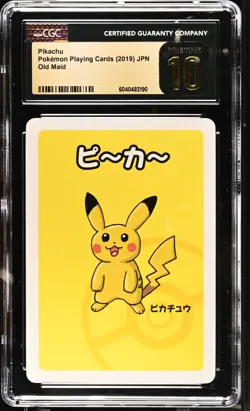 CGC 10 PRISTINE Pikachu Old Maid 2019 Japanese Pokemon Card - Image 1