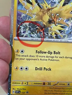 POKEMON ZAPDOS #SVP 157 BLACK STAR PROMO COSMOS HOLOFOIL WITH SWIRL NM CARD - Image 2