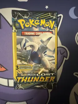 Pokemon TCG Lost Thunder 3-Card Booster Pack Factory Sealed - Image 1