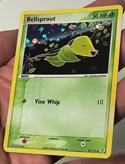 Vintage Rare Bellsprout 53/112 Reverse Holo Firered & Leafgreen Tcg Pokemon Card - Image 1