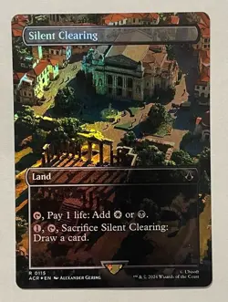 Silent Clearing Borderless Foil - Assassin's Creed MTG Magic the Gathering - Image 1