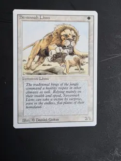 MTG Magic the Gathering Savannah Lions Revised - Image 1