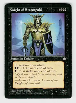 MTG, Ice Age, Knight of Stromgald, Normal, No., U Creature Knight - Image 1