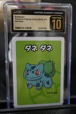 Pokemon Bulbusaur Japanese Old Maid CGC Pristine 10 - Image 1