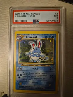 2000 POKEMON NEO GENESIS #2 AZUMARILL-HOLO PSA 7 - Image 1