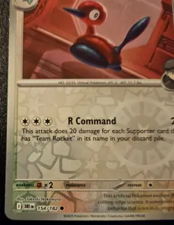Team Rocket's Porygon2 154/182 Reverse Holo Common Destined Rivals Pokemon TCG - Image 4