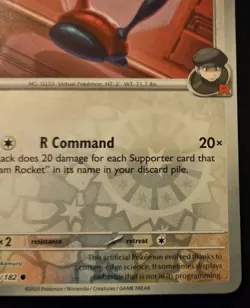 Team Rocket's Porygon2 154/182 Reverse Holo Common Destined Rivals Pokemon TCG - Image 5